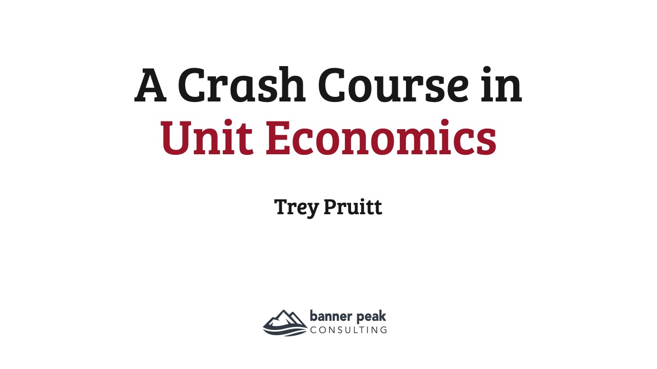 crash course unit economics
